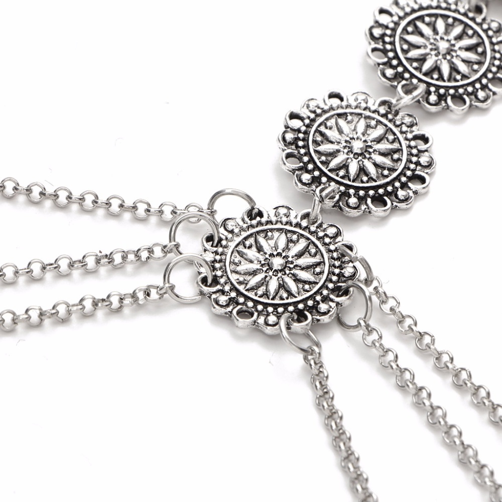 Silver Bohemian Beach Body Jewelry Harness Chain - Picture 6 of 8